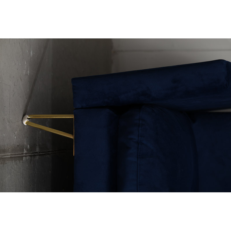 Odysseus 3 Seater Velvet Sleeper, Blue