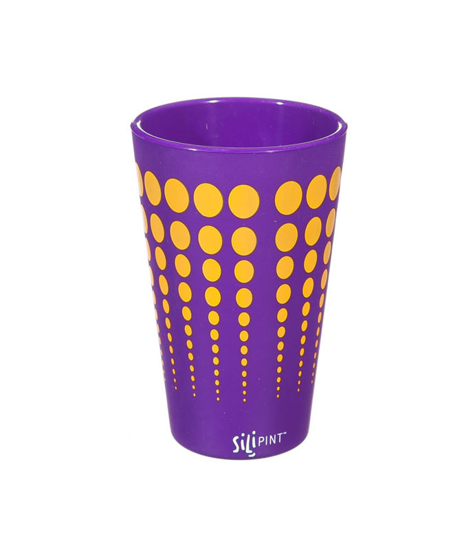 Verre à boisson plastique/acrylique 16 oz. Cayden, Mauve / Jaune