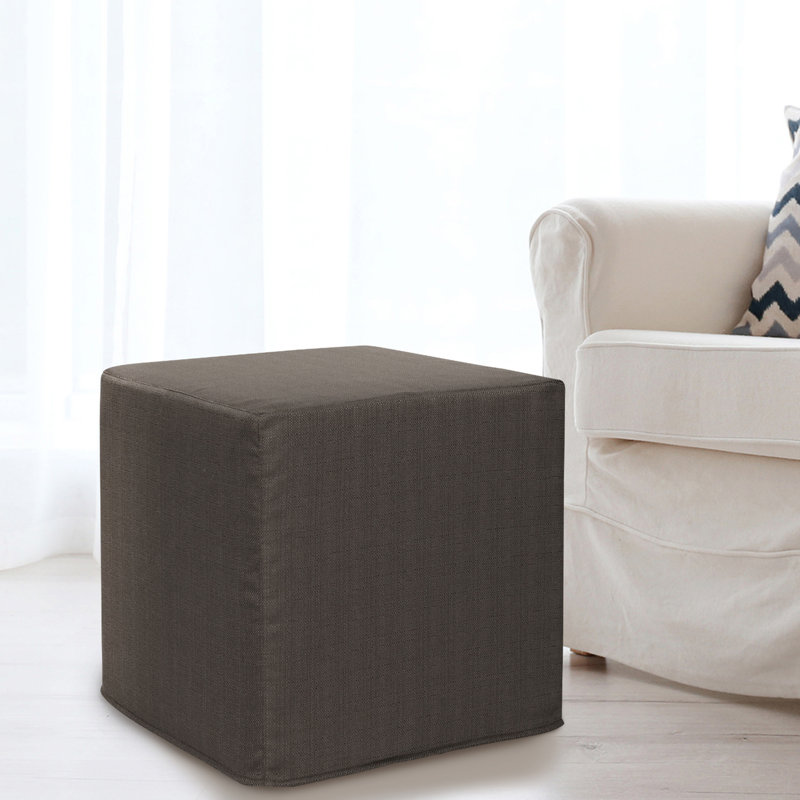 Contreras Upholstered Ottoman, Charcoal