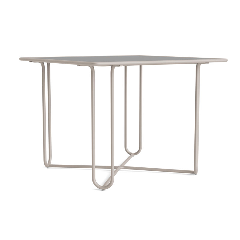 Walter Lamb Outdoor Square Dining Table, Dove Smooth