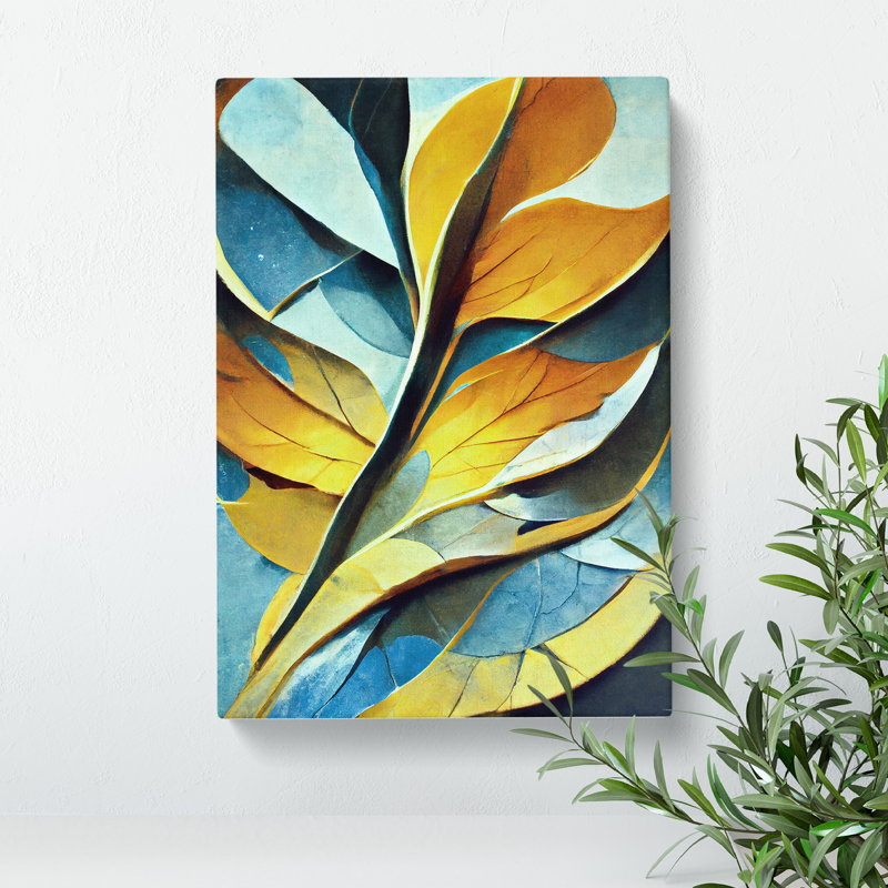 Abstract Leaf No.5 - Wrapped Canvas, 50cm H x 35cm W x 3cm D
