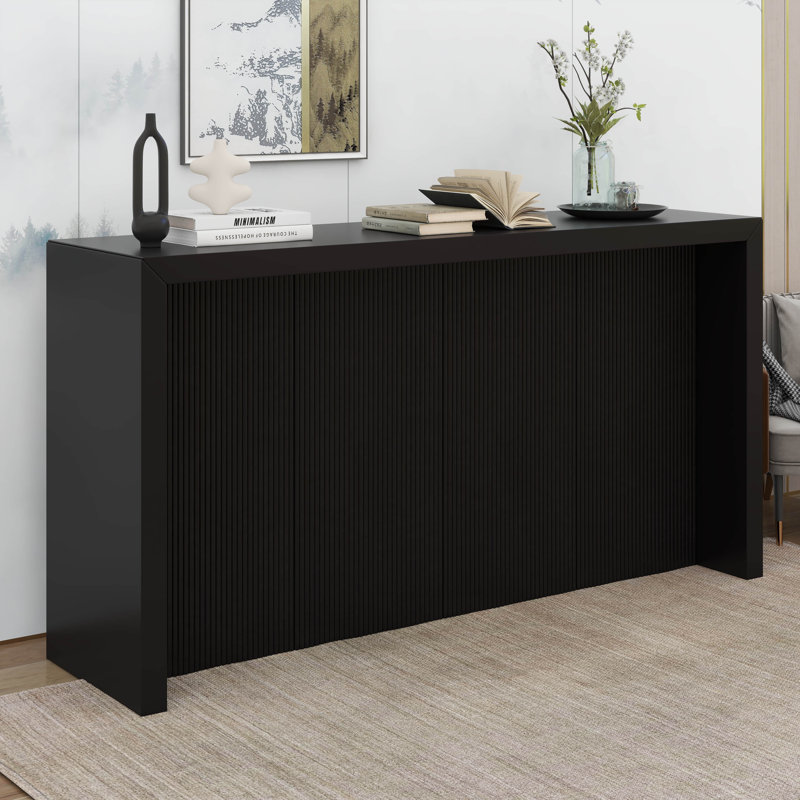Console en bois, Noir
