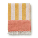 Breezy Bold Stripe Navy Turkish Cotton Towel