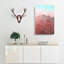 Pink Sunlit Mountains - Wrapped Canvas-56659797
