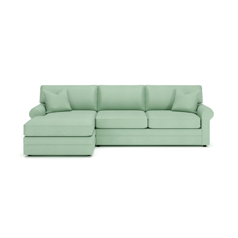 Comfy 2-Piece Sofa With Chaise Sectional, Cruise Adrift, Bayou Spray