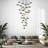 Integrated LED 36" Black Modern Chandelier with Handmade Textured Glass for Dining Room Foyer Bedroom Living Room-94314931
