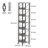 Narrow Bookshelf Tall Skinny Bookcase 6 Tier Storage Rack-362679816
