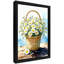 Art encadré noir, panier de fleurs rempli de marguerites, impressions de style rétro-357290521