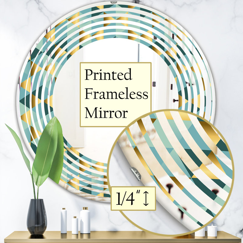 Miroir mural Coastal, 23,6 po x 23,6 po, Wave Dynamics V