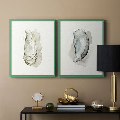 «Oysters on the Bay», reproduction encadrée I-Premium - prête à être accrochée - aucun clou requis - aucun clou requis