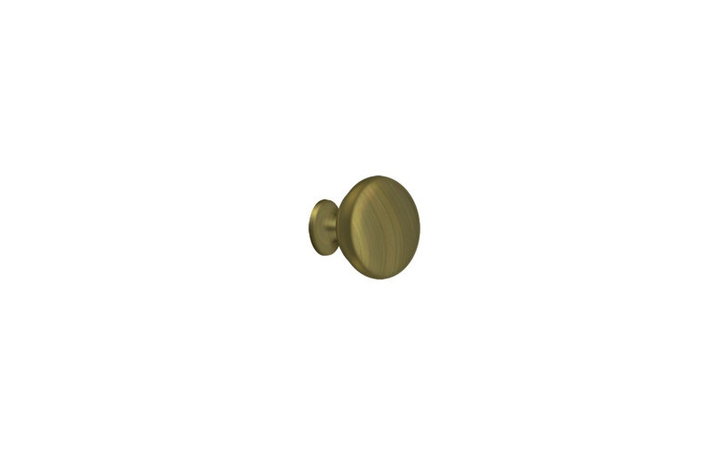 Mushroom Knob, Antique Brass
