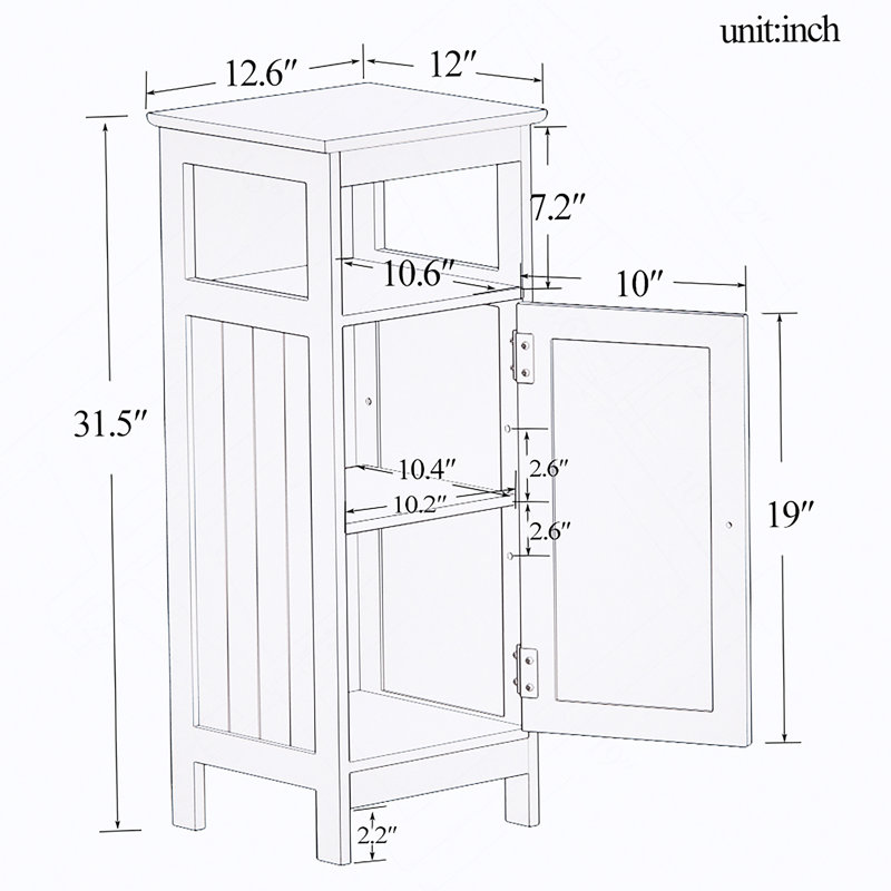 Bathroom single door cabinet