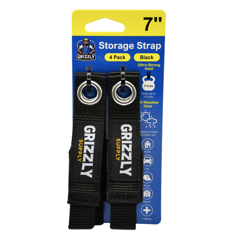7" Hook and Loop Storage Strap 4/pk