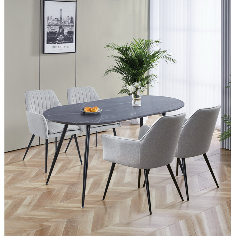 Mose 4 - Person Dining Set, Grey