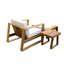 Bois d'extérieur - ensemble de chaise et de table d'appoint pour une utilisation quotidienne et des sièges déchirés Ensemble compact - Coussins en tissu pour une utilisation à long terme à l'extérieur-1339762322