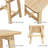 Solid Wood Rectangular Stool - Versatile Small Bench For Living Room, Bathroom, And Vanity Use