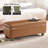 51" Wide Faux Leather Upholstered Storage Bench-175698346-170158815