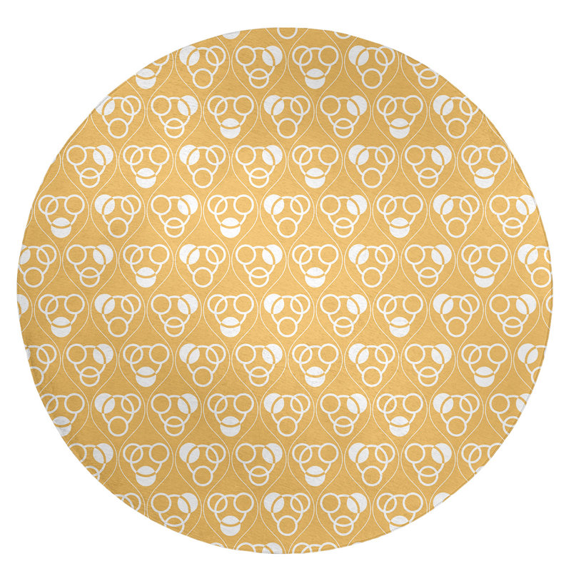 Chenille Geometric Indoor Rug, Round 5'
