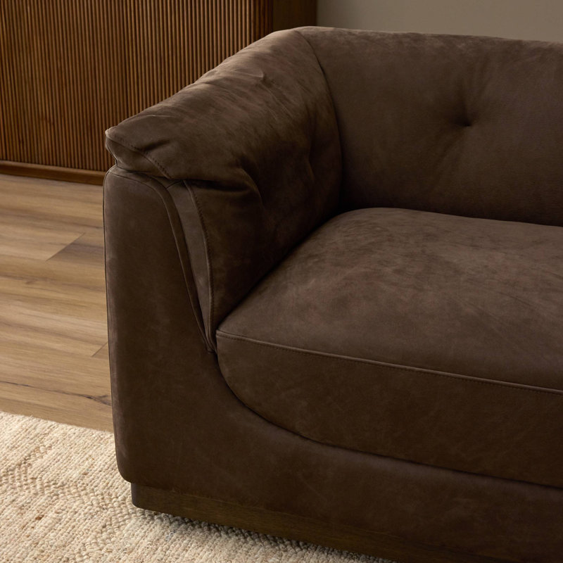 Santino Sofa-86", Nubuck Cigar