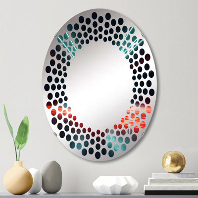 Miroir mural à pois Neon Light Strips - Sedan rouge - MIR116988-Oval