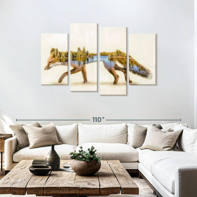 Brampt Forest Fox, 48" H x 75" W
