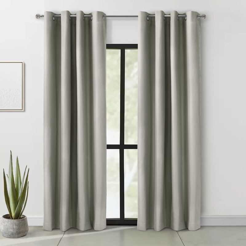 Turnervale Curtain Single Panel, 52" W x 84" L, Light Grey