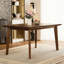 5 tables de salle à manger rustiques comprenant 1 table rectangulaire en bois massif et 4 chaises rembourrées, idéales pour les repas en famille, noyer: petites réunions de style, finition