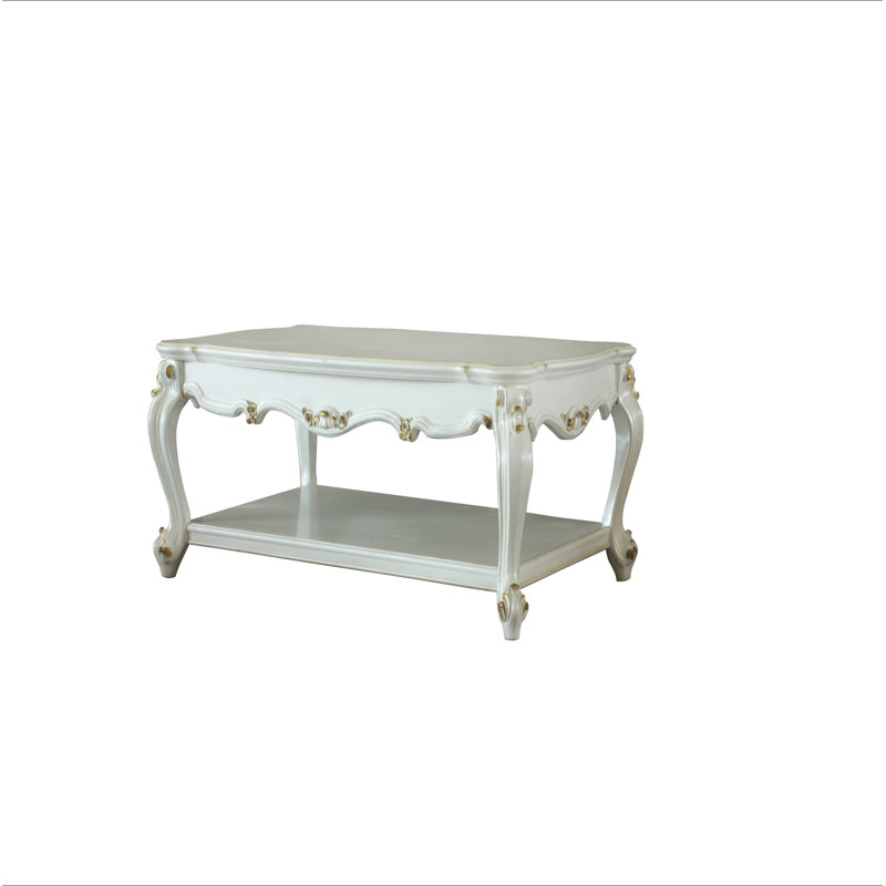 Table basse antique avec tablette inférieure