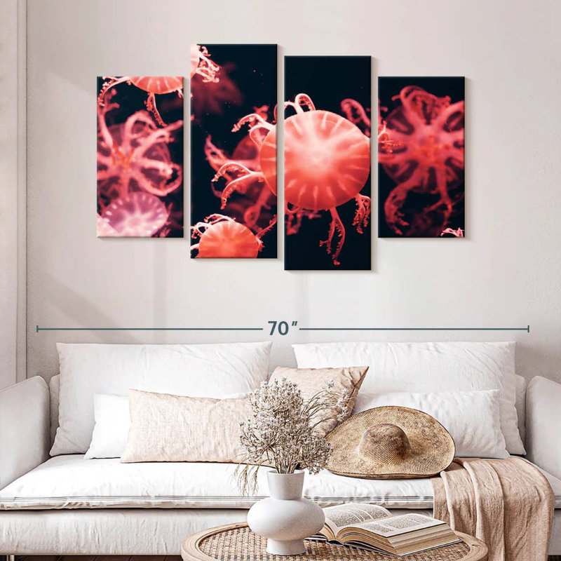 Red Jellyfish, H 32 po x l 52 po