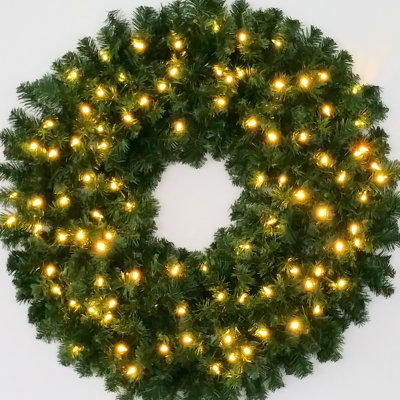 Christmas LED Lights PVC Wreath
