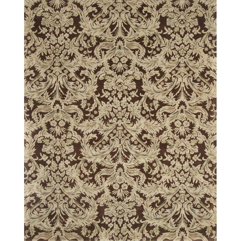 Tapis décoratif en laine Touffetée à la main Touffeté à la main talmo, Rectangle 5 pi x 8 pi