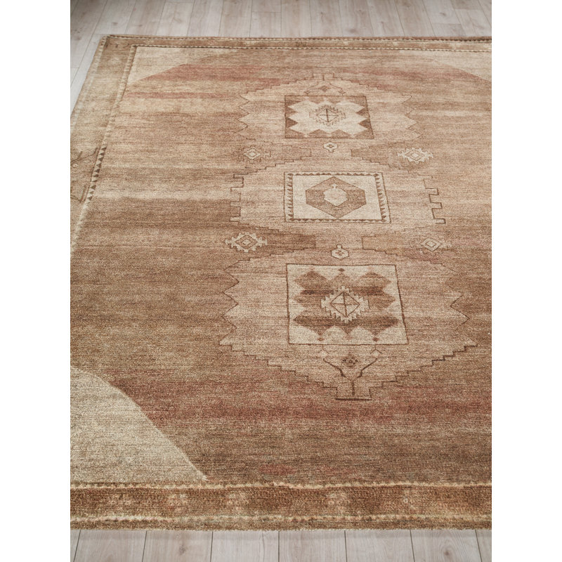 Estate Hand Loomed PET Camel/Brown Area Rug, 8'X10'