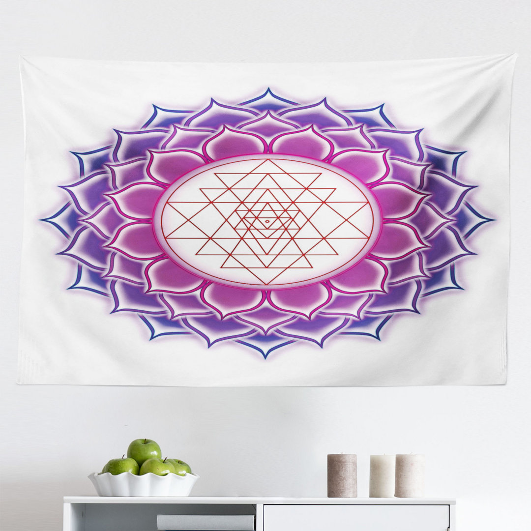 Wandbehang Geometrie Yantra Mandala Dreieck Yoga