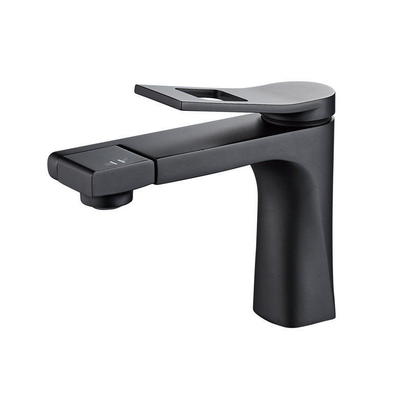Single-Hole Single-handle Bathroom Faucet, Black