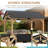 11 Ft x 13 Ft Wooden Gazebo Hardtop, Natural Cedar Frame Outdoor Patio Gazebo, Weather & Rust Resistant Shade Structure for Backyard & Garden-124793476