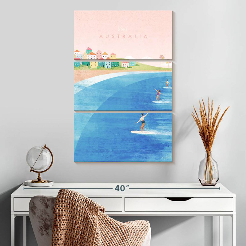 Affiche de voyage Masam, Australie, H 32 po x l 20 po