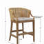 Tabouret de bar en saule tissé à la main d'une hauteur de 25 po