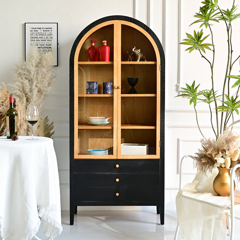 French Retro Arched Display Cabinet