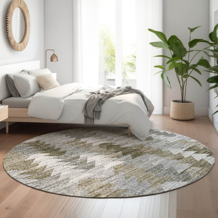 Premium Machine Washable Cerrito Brown Rug