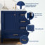 Meuble-lavabo simple 30,00 po avec plateau en bois manufacturé Sumaiyyah-1809292838