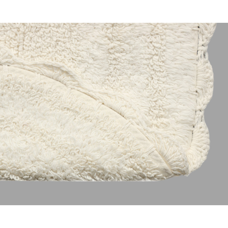 Tapis pour salle de bain 100% coton, Ivoire