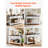 47 in Console Table, Farmhouse Desk Behind the Couch with Drawers and Bottom Storage Shelf, Wooden Rectangle Entrance Narrow Sofa Table for Hallway, Bedroom, Living Room, Foyer, Brown + White