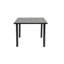 Ensemble de table et chaises d'extérieur en osier 5 pièces, ensemble de salle à manger de patio avec trou de table carré en acier et parasol, ensemble de table et chaises de patio pour porche de terrasse