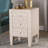 Baxton Studio Leyna Modern Beige Faux Shagreen 3-Drawer End Table