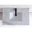 Meuble-lavabo 36 po avec cadre en acier inoxydable brossé doré et finition tricorne noire avec plateau en pierre artificielle blanche de 2 pi d'épaisseur