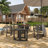51 Inch Wood-Burning Fire Pit Table with Grill and Wood-Grain Side Tables-1021891592