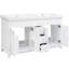 Meuble-lavabo double 60 po avec plateau en résine