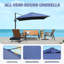 Parasol carré en porte-à-faux 106,3 po Hayasdan-1576717822