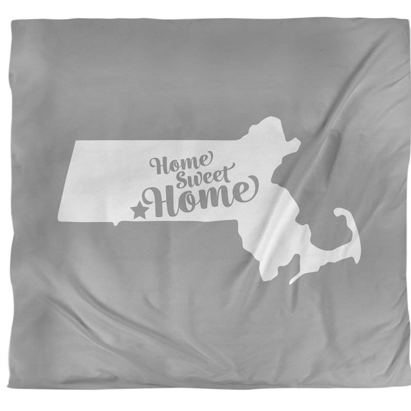 Housse de couette simple pour ma maison ma home Springfield, Polyester brossé, Housse de couette pour grand lit, Gris