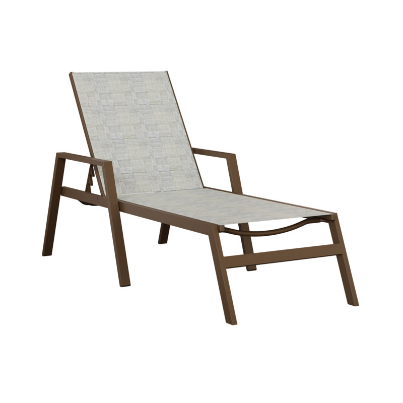 Chaise longue Colella Mesquite, Silver, Filon de bois mesquite